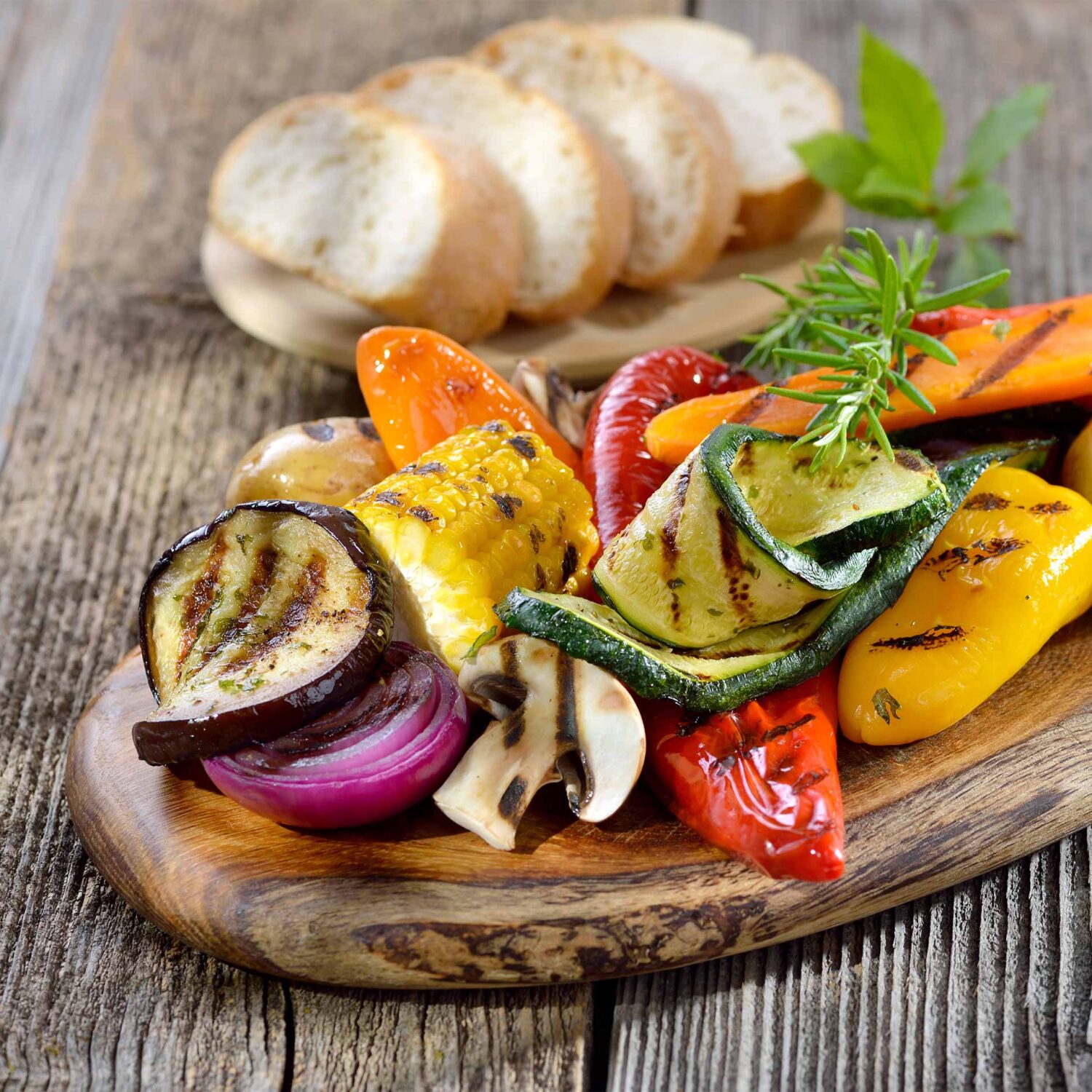 planche de légumes grillés