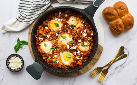 Chakchouka à la saucisse et patate douce