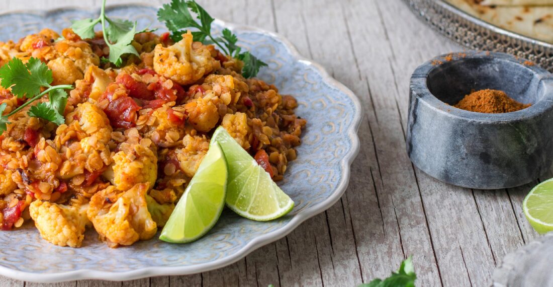 Dahl de lentilles au chou-fleur