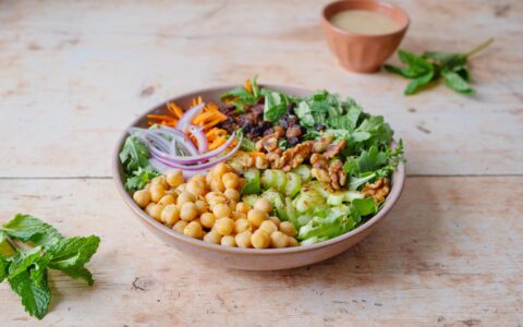 salade de roquette et pois chiches