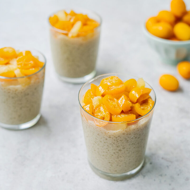 verrines de tapioca et kumquats