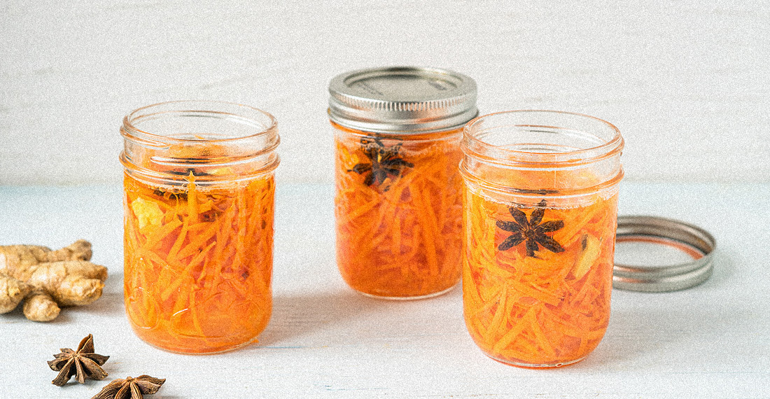 3 pots de carottes marinées