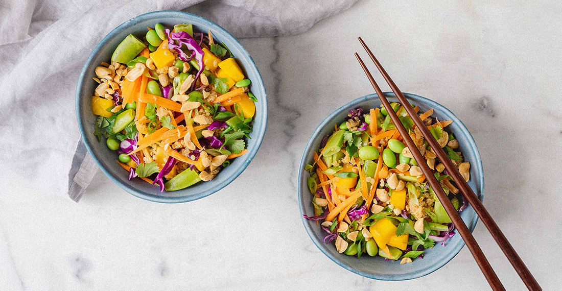2 bols de salades thai