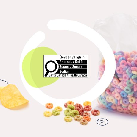 croustilles, céréales et symbole nutritionnel