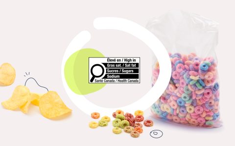 croustilles, céréales et symbole nutritionnel